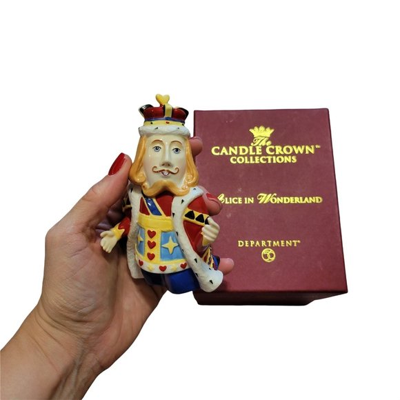 The Candle Crown Collections Alice in Wonderland King of Hearts Figurine - Picture 1 of 8